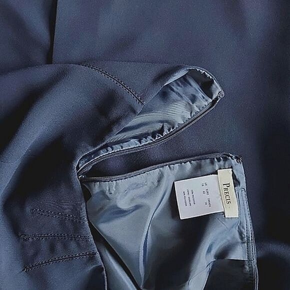 Vtg 90s/Y2K navy Precis office pencil skirt - Picture 7 of 12